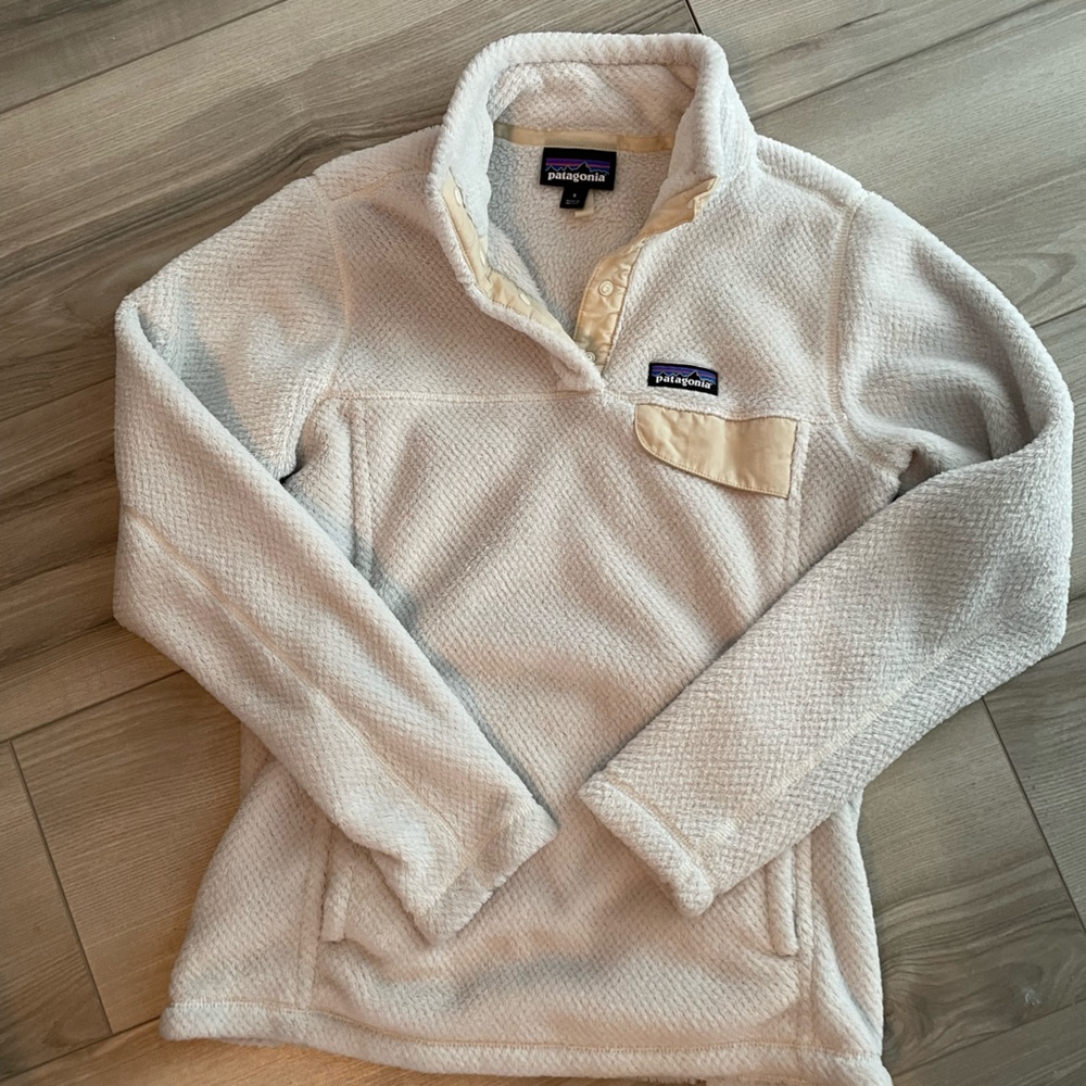 Patagonia quarter Snap Fleece Pullover size small cream